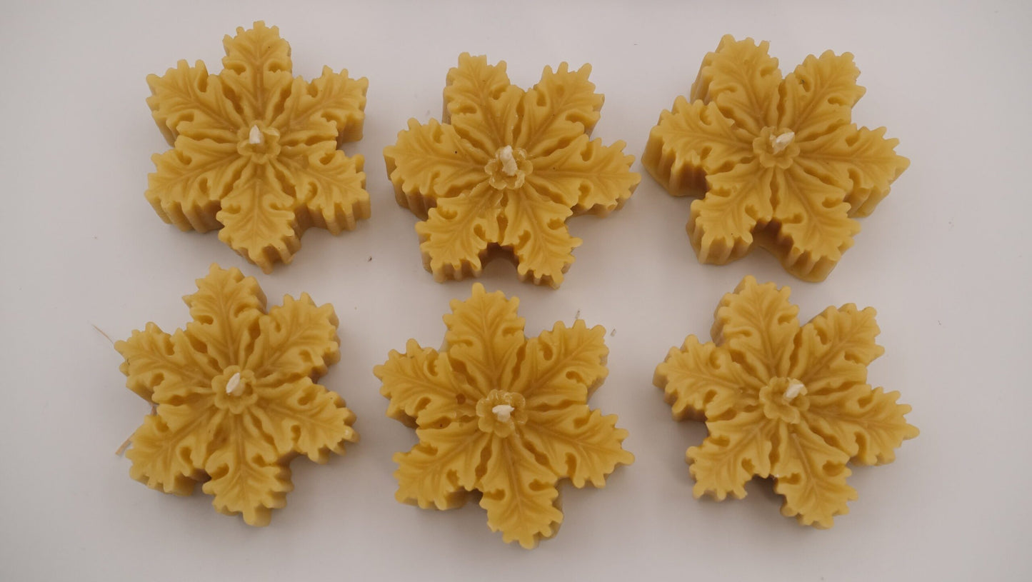 snowflake beeswax candle gift set image 2